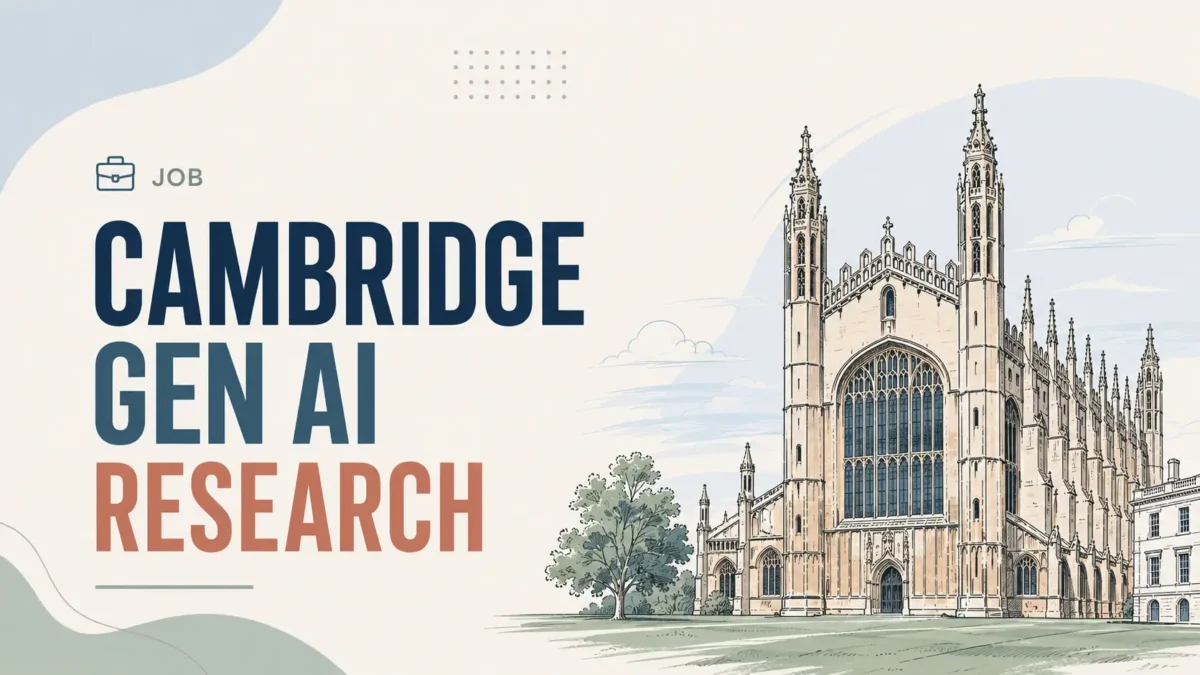 Cambridge Trustworthy Generative AI Research Job 2026