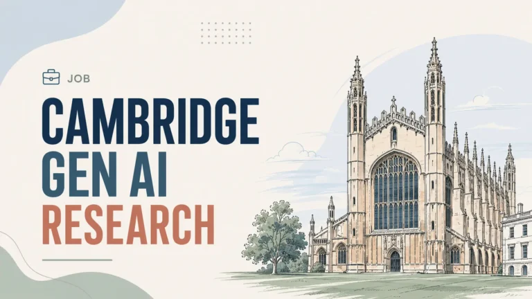 Cambridge Trustworthy Generative AI Research Job 2026