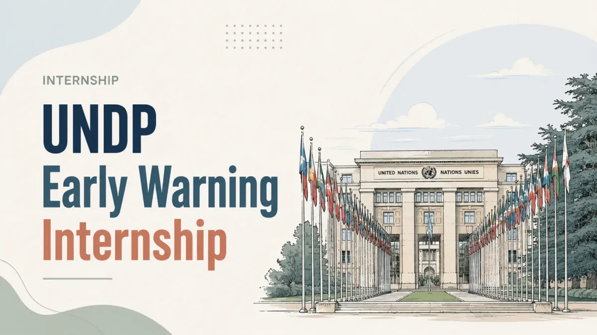 UNDP Early Warning & Preparedness Internship 2026: Home-Based AI and Disaster Risk Role