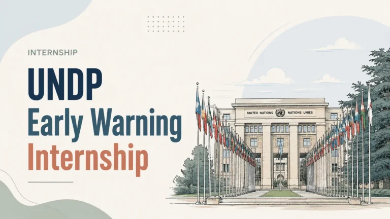 UNDP Early Warning & Preparedness Internship 2026: Home-Based AI and Disaster Risk Role
